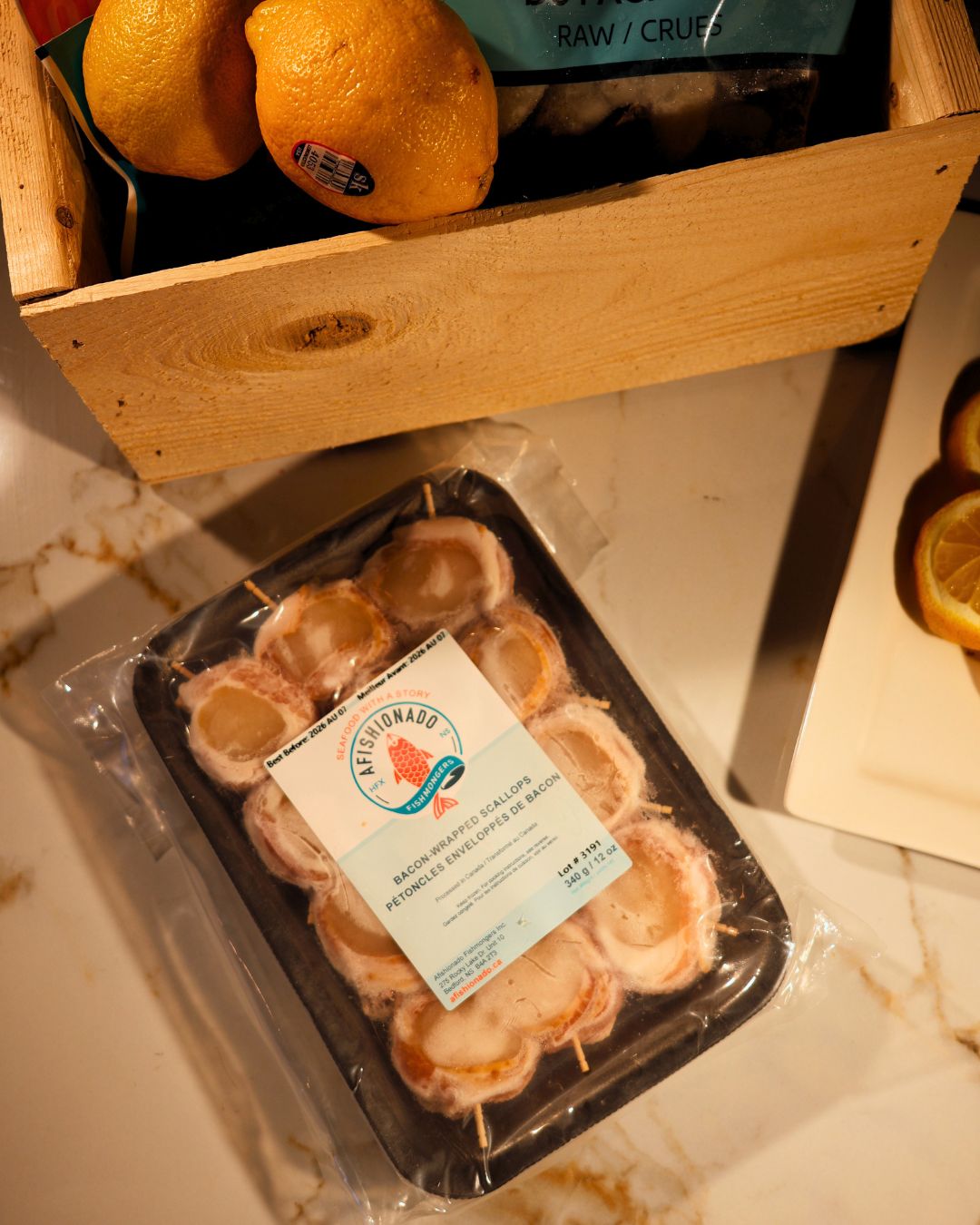 Afishionado Bacon Wrapped Scallops