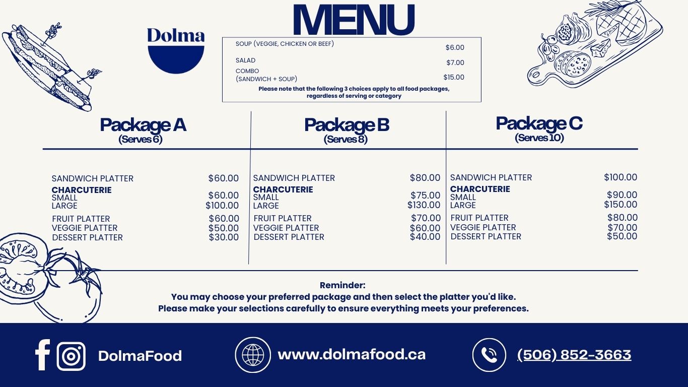 Dolma Food Catering - Package B (Serves 8)