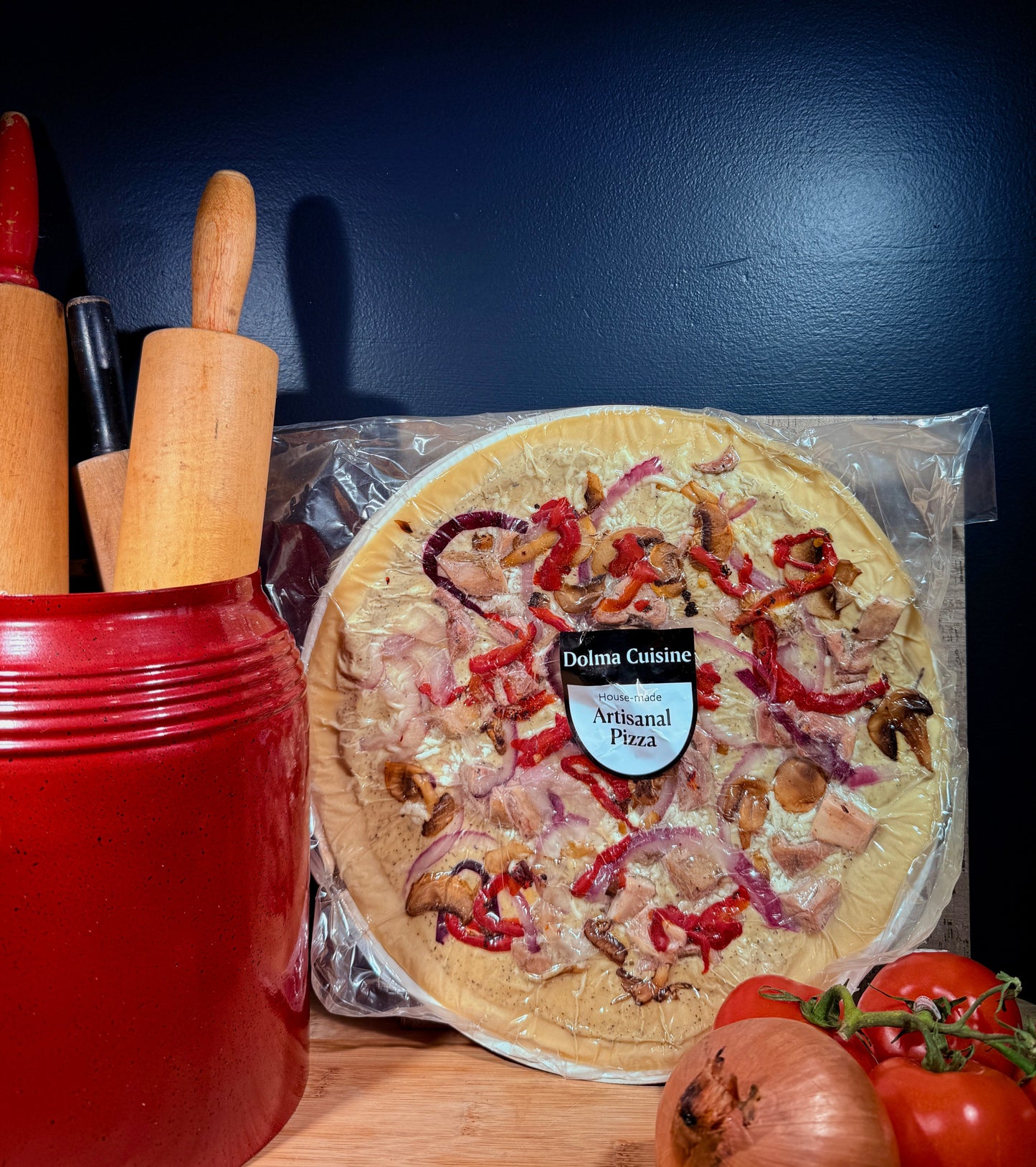 Artisanal Alfredo Chicken Rosemary Pizza
