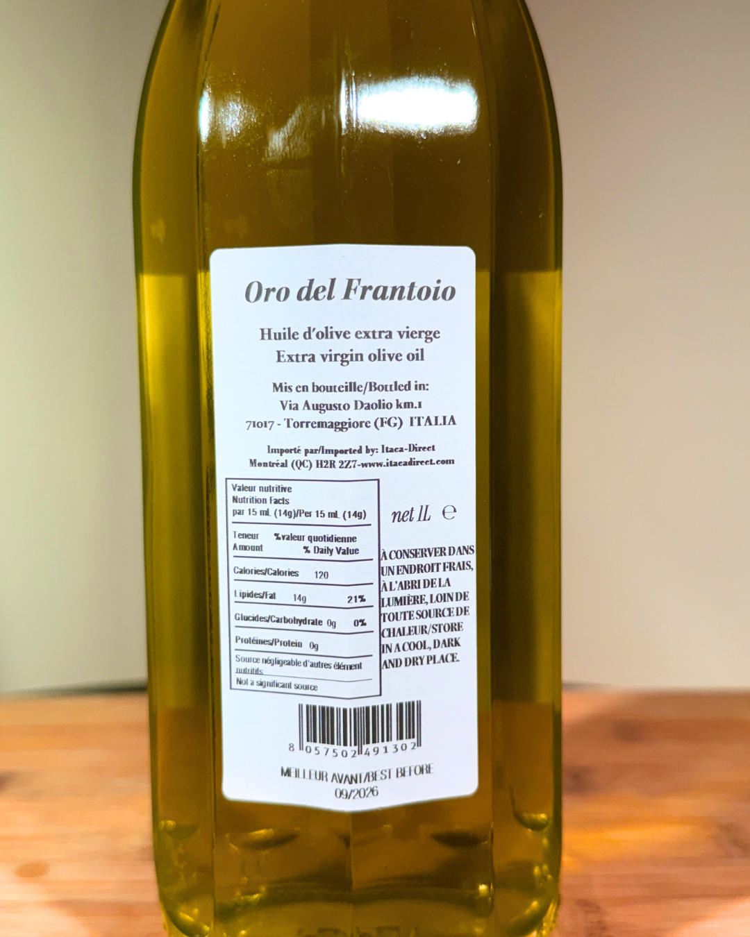 FRANTOIOVALTESI Oro Del Frantoio Extra Virgin Olive Oil 1L