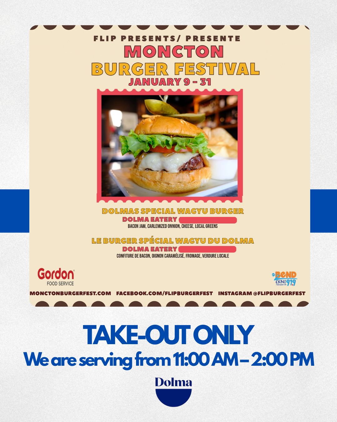 Wagyu Burger - Moncton Burger Festival Pre Order