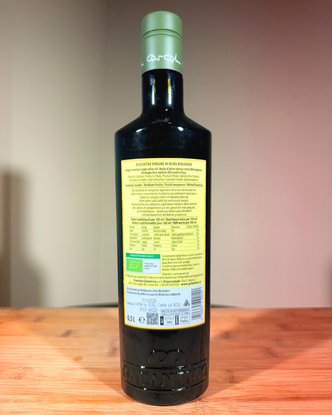 GALANTINO Estratto A Freddo Biologico Frutatto Medio 500 ML