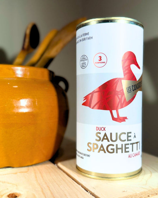 Les Canardises Duck with Spaghetti Sauce
