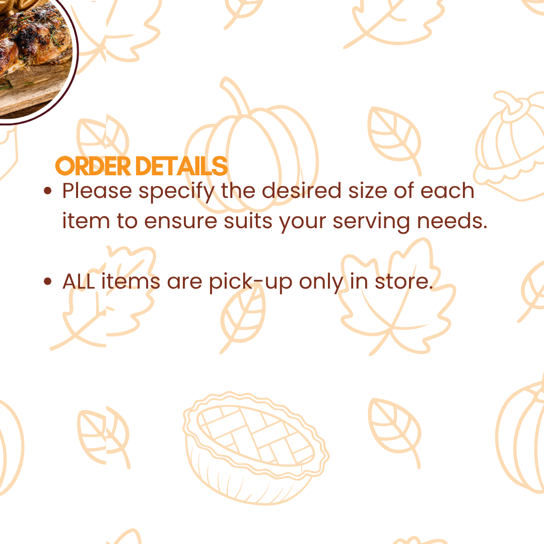 Pumpkin Pie Thanksgiving Pre Order